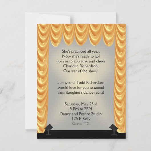 Dance Overweging Foto Sjabloon Uitnodiging (Achterkant)