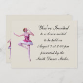 Dance Overweging Invitation, Ballerina,  Kaart (Voorkant / Achterkant)
