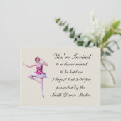 Dance Overweging Invitation, Ballerina,  Kaart (Staand voorkant)