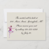 Dance Overweging Invitation, Ballerina,  Kaart (Achterkant)