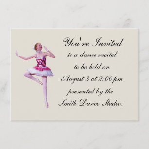 Dance Overweging Invitation, Ballerina,  Kaart