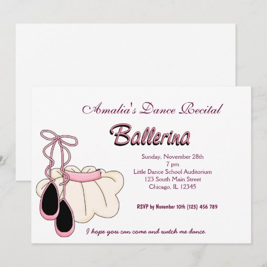 Dance Overweging Kaart (Voorkant / Achterkant)