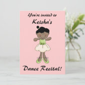 Dance Overweging-Little Girl/Pink Kaart (Staand voorkant)