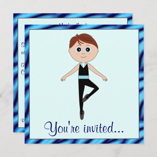 Dance Overweging met Boy Dancer Kaart (Voorkant / Achterkant)