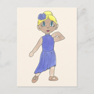 Dance Overweging Paarse kostume Modern Lyrical Dan Briefkaart