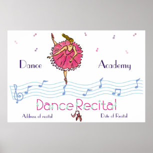 Dance Overweging Roze Ballerina Poster
