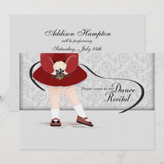 Dance Overweging Uitnodiging (Voorkant / Achterkant)