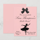 Dance Overweging Uitnodiging (Voorkant / Achterkant)