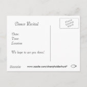 Dance Overweging Uitnodiging Briefkaart (Achterkant)