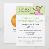 Dance Overweging Uitnodigingen (Voorkant / Achterkant)