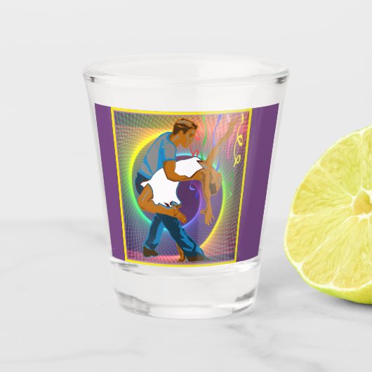 Dance Paar Salsa Shot Glas (Voorkant)