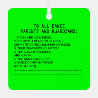 Dance Parent Herinder Apple Limoen Metalen Ornament