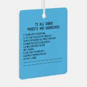 Dance Parent Herinder Apple Sky Blue Metalen Ornament (Voorkant Rechts)