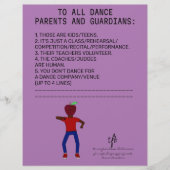 Dance Parent Reminder Apple Lavender Flyer (Voorkant)