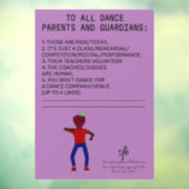 Dance Parent Reminder Apple Lavender Raamsticker (Vel 3)