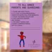Dance Parent Reminder Apple Lavender Raamsticker (Vel 2)