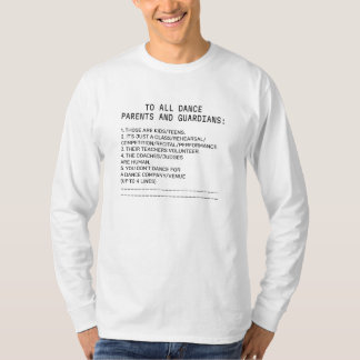 Dance Parent Reminder Apple Unisex Long Mope T-shirt
