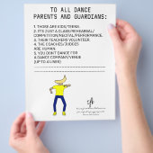 Dance Parent Reminder Banana Limoen Flyer (Hand)