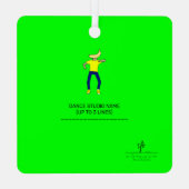 Dance Parent Reminder Banana Limoen Metalen Ornament (Achterkant)