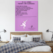 Dance Parent Reminder Sheep Lavender Canvas Afdruk (Insitu (Slaapkamer))