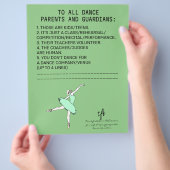 Dance Parent Reminder Sheep Sage Flyer (Hand)