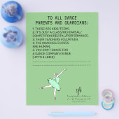Dance Parent Reminder Sheep Sage Flyer (Enkel)