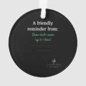 Dance Parents Audience Etiquette Green Acryllic Ornament (achterkant)