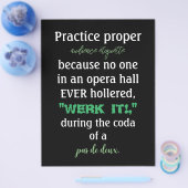 Dance Parents Audience Etiquette Green Flyer (Enkel)