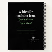 Dance Parents Audience Etiquette Green Notitieboek (Achterkant)