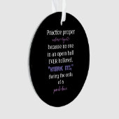Dance Parents Audience Etiquette Lavender Acryllic Ornament (voorkant)