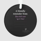 Dance Parents Audience Etiquette Lavender Acryllic Ornament (achterkant)