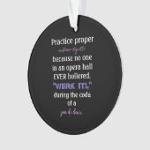 Dance Parents Audience Etiquette Lavender Acryllic Ornament (voorkant)