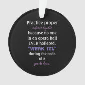 Dance Parents Audience Etiquette Lavender Acryllic Ornament (voorkant)