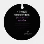 Dance Parents Audience Etiquette Lavender Metalen Ornament (Achterkant)