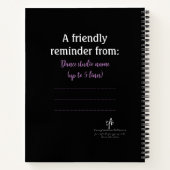 Dance Parents Audience Etiquette Lavender Notitieboek (Achterkant)