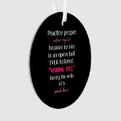 Dance Parents Audience Etiquette Pink Acryllic Ornament (voorkant)