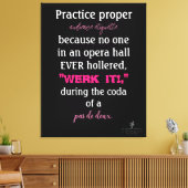 Dance Parents Audience Etiquette Pink Canvas Afdruk (Insitu (Woonkamer))