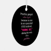 Dance Parents Audience Etiquette Pink Metalen Ornament (Voorkant Rechts)