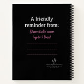 Dance Parents Audience Etiquette Pink Notitieboek (Achterkant)