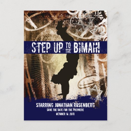 Dance Party Bar Mitswa Bewaar de datum Aankondigingskaart (Voorkant)