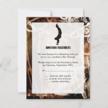 Dance Party Bar Mitzvah RSVP-antwoordkaart