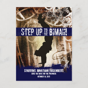 Dance Party Bar Mitzvah slaat de datum op Aankondigingskaart