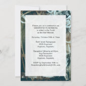 Dance Party Bat Mitzvah Invitation in Turquoise Kaart (Achterkant)