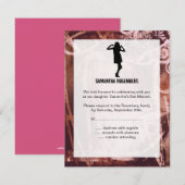 Dance Party Bat Mitzvah RSVP-antwoordkaart RSVP Kaartje (Voorkant / Achterkant)