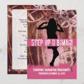 Dance Party Bat Mitzvah Uitnodiging (Voorkant / Achterkant)