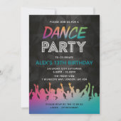 Dance Party Birthday Invitations Kaart (Voorkant)