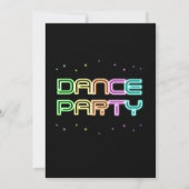 Dance Party Birthday Invitations Kaart (Achterkant)