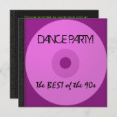 Dance Party CD nodigt uit Kaart (Voorkant / Achterkant)