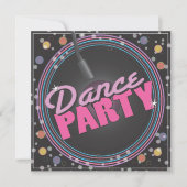 Dance Party Celebration Invitation Kaart (Voorkant)