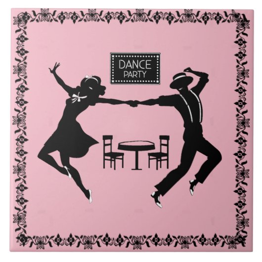 DANCE PARTY—CHANGEABELE ACHTERGRONDKLEUR- TEGELTJE (Voorkant)